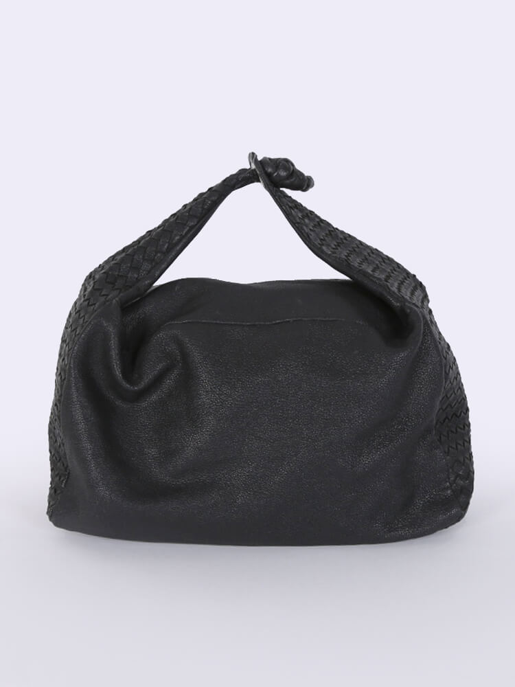 Bottega Veneta Leather Hobo Bag Black Pony-style calfskin ref