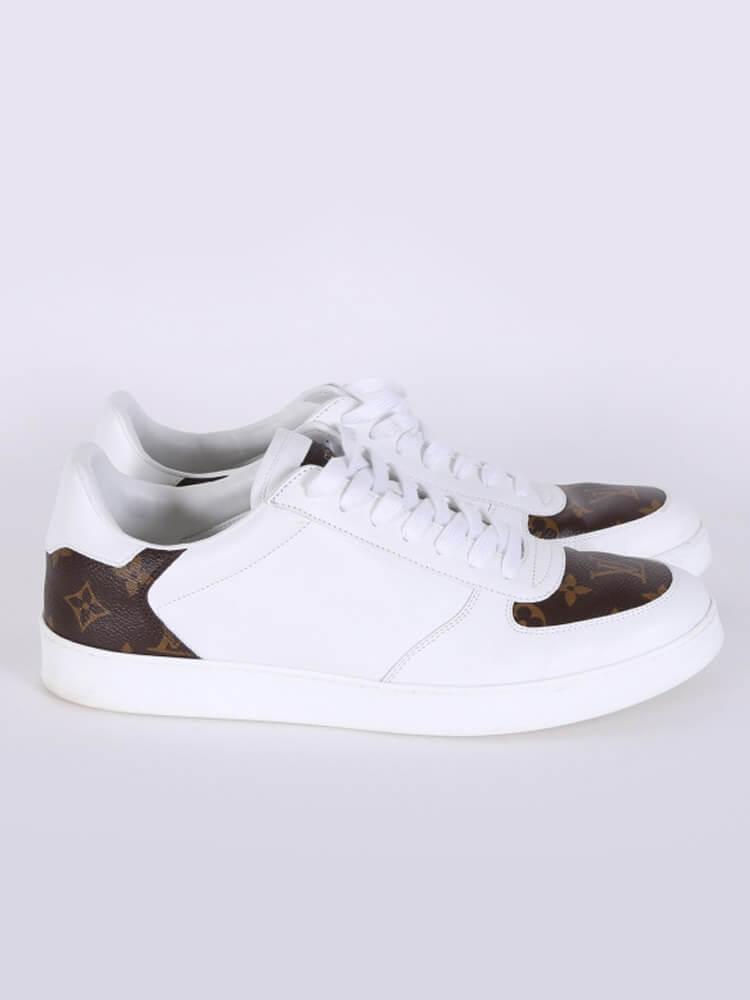 Louis Vuitton Sneakers White Grey Leather ref.910901 - Joli Closet
