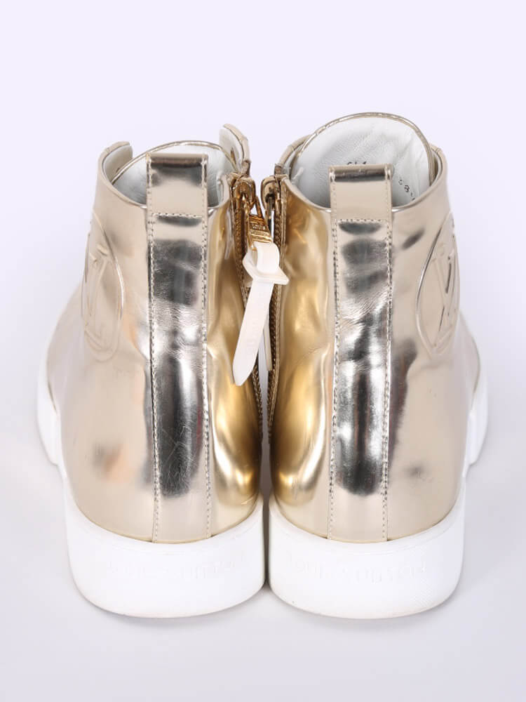 Louis Vuitton - Stellar Patent Calfskin Sneakers Gold 38,5
