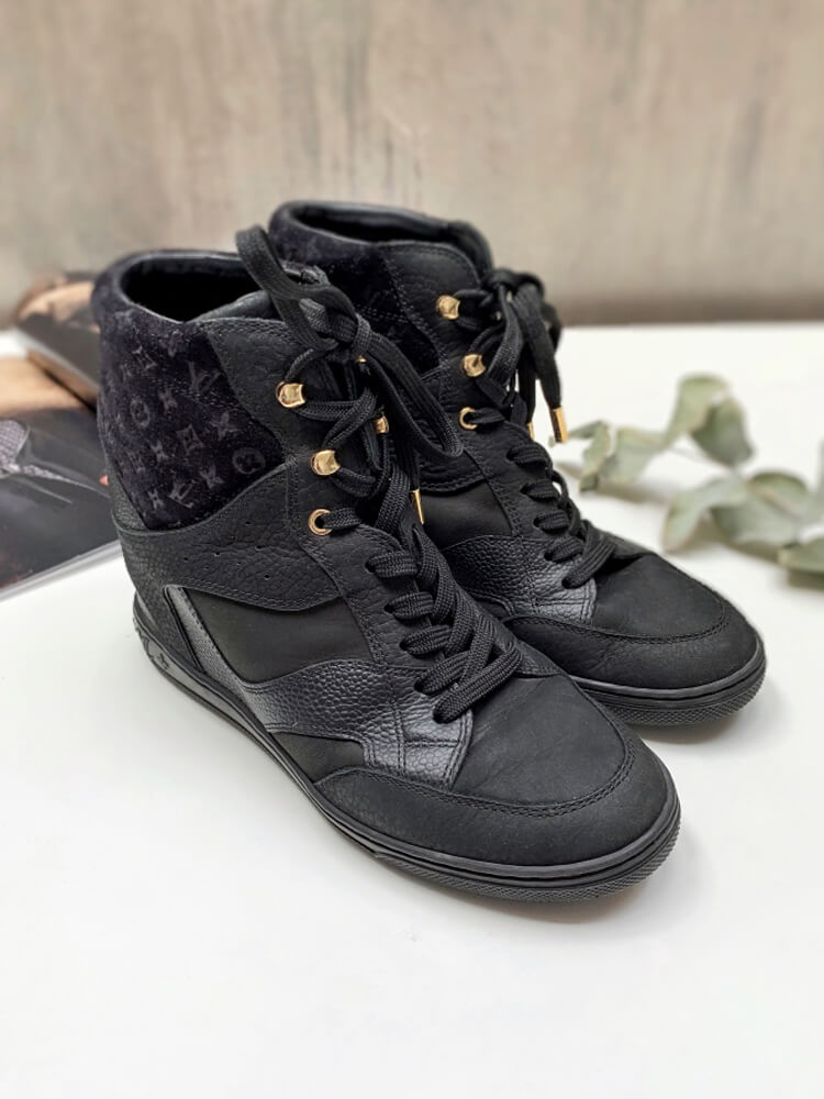 Louis Vuitton Cliff Sneakers Black Leather ref.32472 - Joli Closet