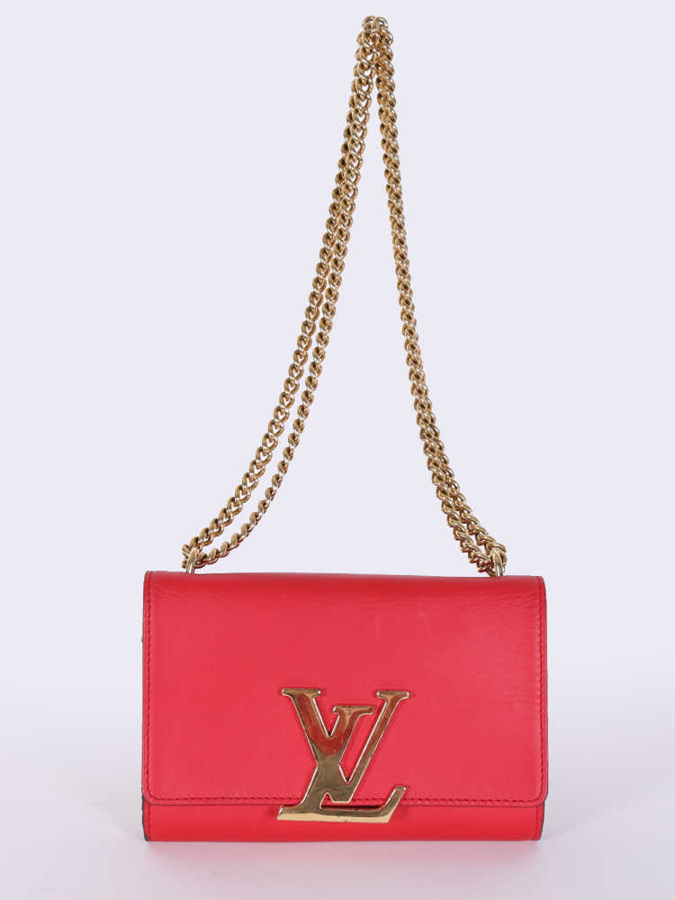 Louis Vuitton Calfskin Leather Chain Louise GM Bag Red ref.527461