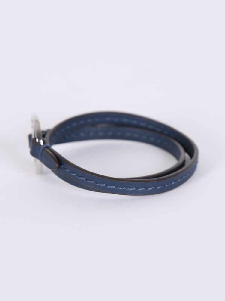 Louis Vuitton - LV Round Leather Double Bracelet Dark Blue