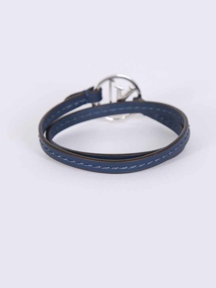 Louis Vuitton - LV Round Leather Double Bracelet Dark Blue