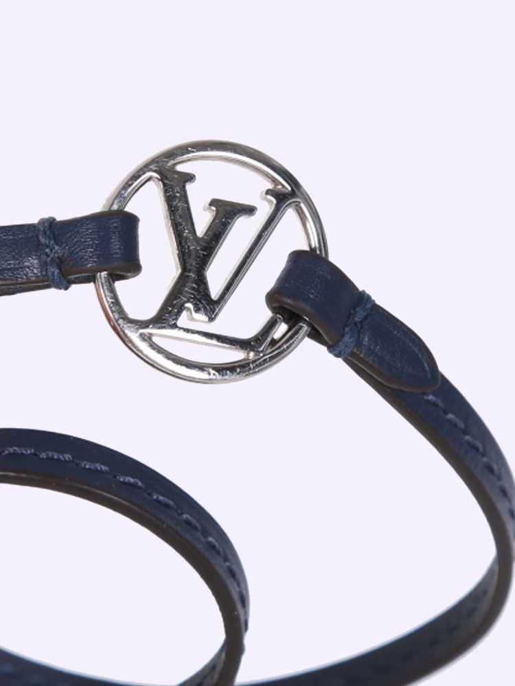 Louis Vuitton - LV Round Leather Double Bracelet Dark Blue