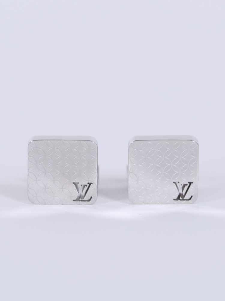 Louis Vuitton Cufflinks Bouton de Manchette Champs Elysées Steel Lacquer