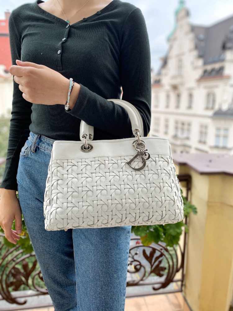 Dior hotsell woven tote