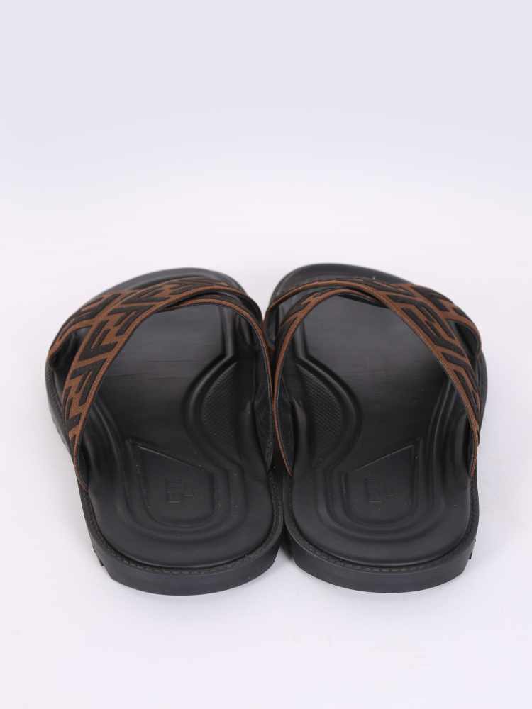 Fendi cross online slippers