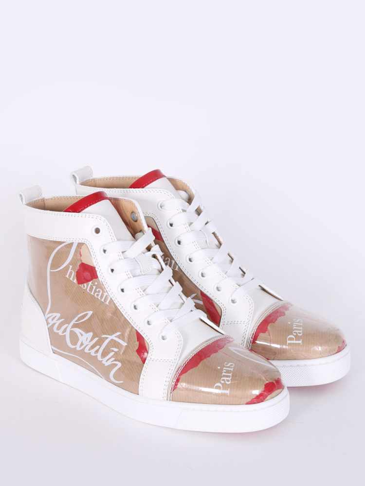 Christian Louboutin - Loubi Kraft Patent PVC High Top Sneakers 39