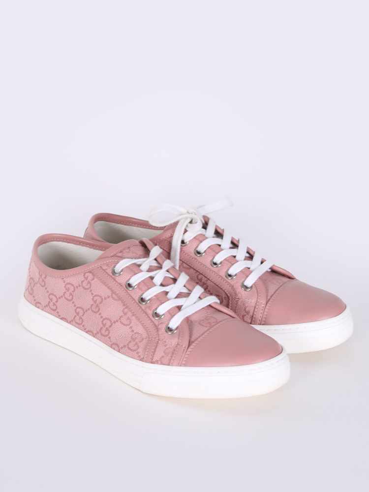 pink gucci canvas shoes