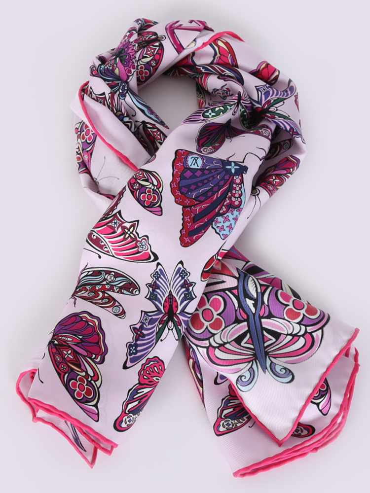 Louis Vuitton - World of Love Silk Scarf Rose