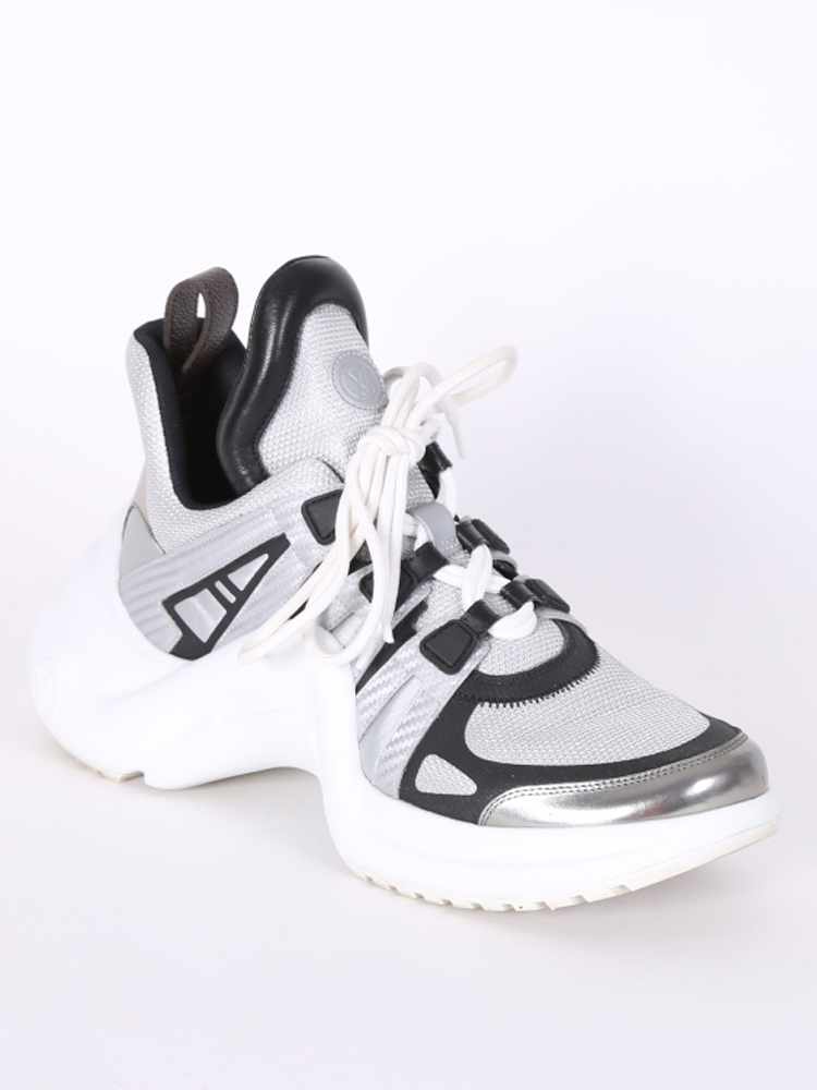 Archlight leather trainers Louis Vuitton Silver size 41 EU in Leather -  29729268