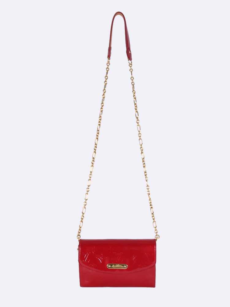 Louis Vuitton - Bel Air Monogram Vernis Leather Chain Clutch Pomme