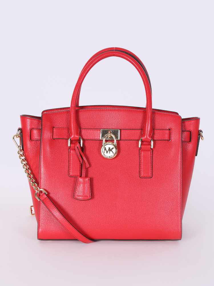 Michael kors discount hamilton bag red