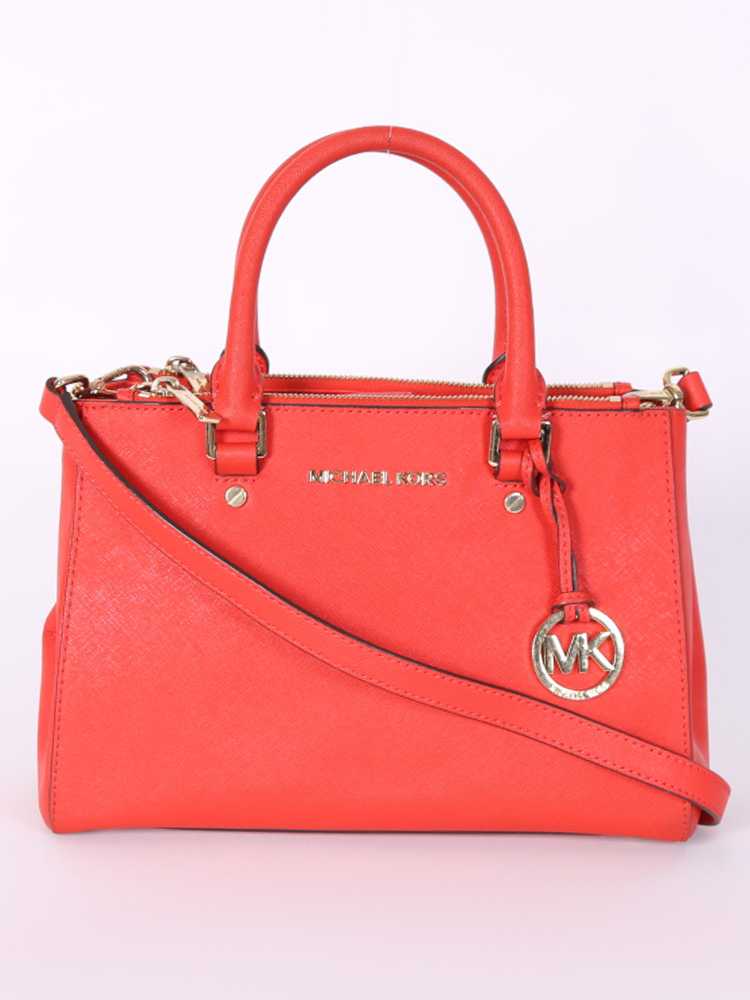 Michael Kors Sutton Small Saffiano Leather Bag Red www.luxurybags.eu