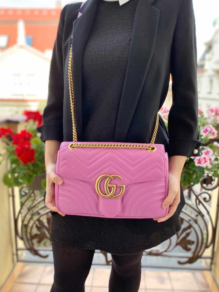 gucci marmont medium pink