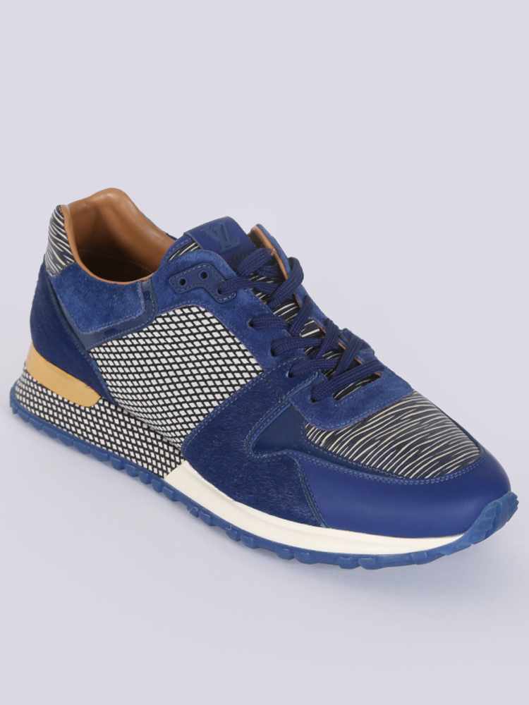 Louis Vuitton Go 0157 Men's Sneakers Blue Suede Runaway Line