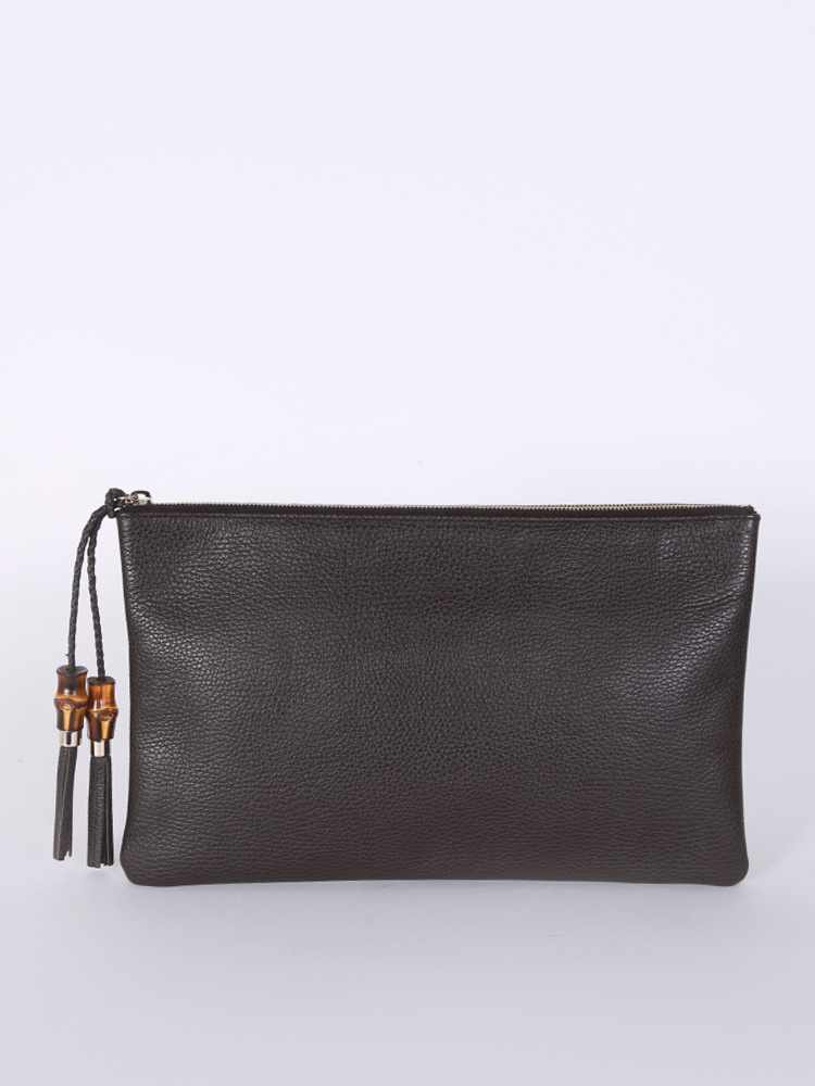 gucci bamboo tassel clutch