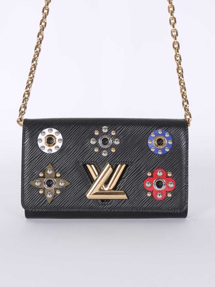 Louis Vuitton Twist Chain Wallet Chain Flower Print Epi Leather at 1stDibs   louis vuitton wallet on chain, louis vuitton black flower wallet, louis  vuitton chain wallet