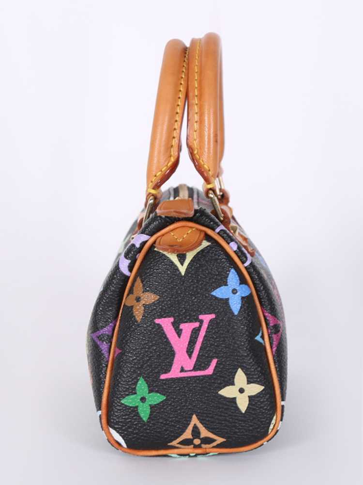 Vintage Louis Vuitton Monogram Multicolor Mini Speedy Noir Handbag Bag LV