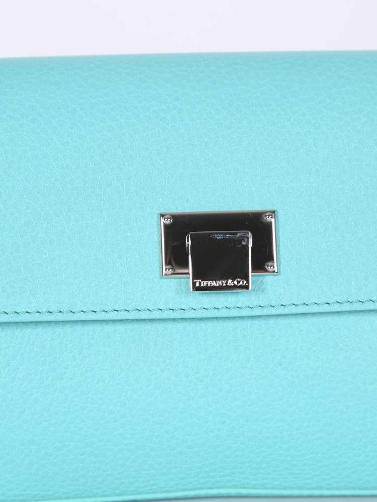 Leather purse Tiffany & Co Turquoise in Leather - 24375191