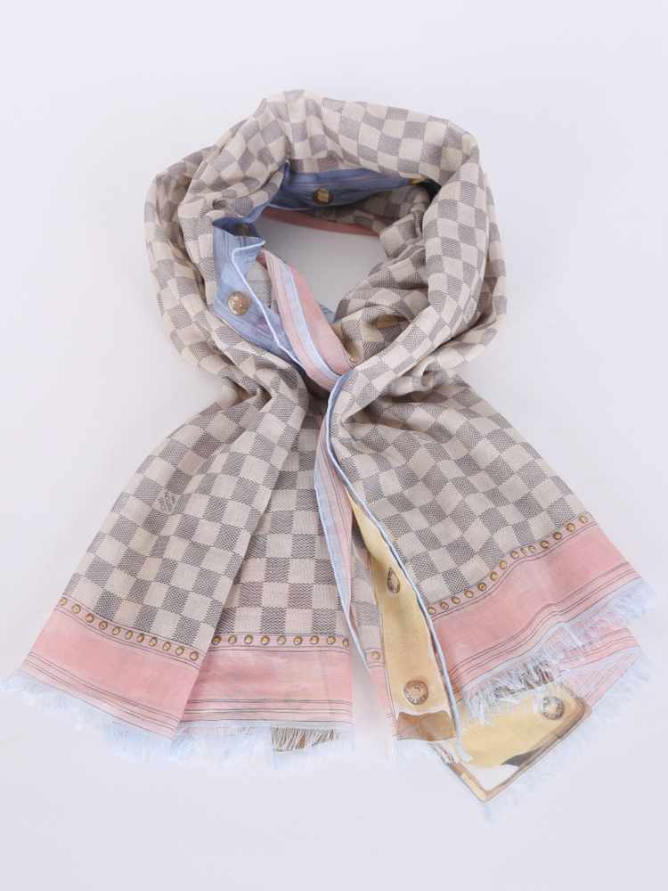 Louis Vuitton - Trunk Damier Azur Summer Cotton Scarf