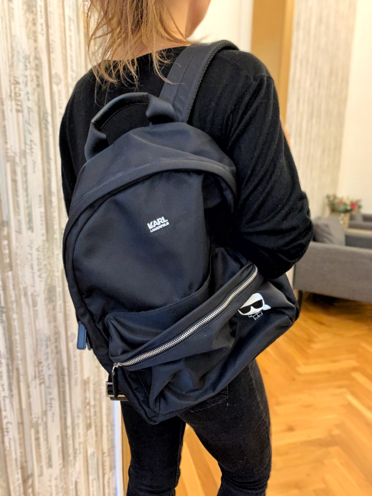 Karl Lagerfeld K/Ikonik Nylon Laptop Pouch Black, Laptop Bag