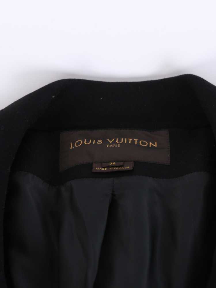 Louis Vuitton - Black Coat with Ruffle On Bottom - FR 38 – LUXHAVE