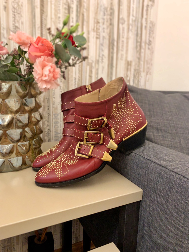 Chloe susanna boots on sale red