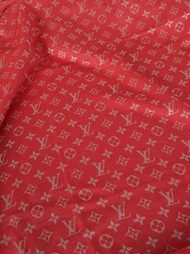 LOUIS VUITTON Silk Wool Monogram Denim Shawl Piment 188662