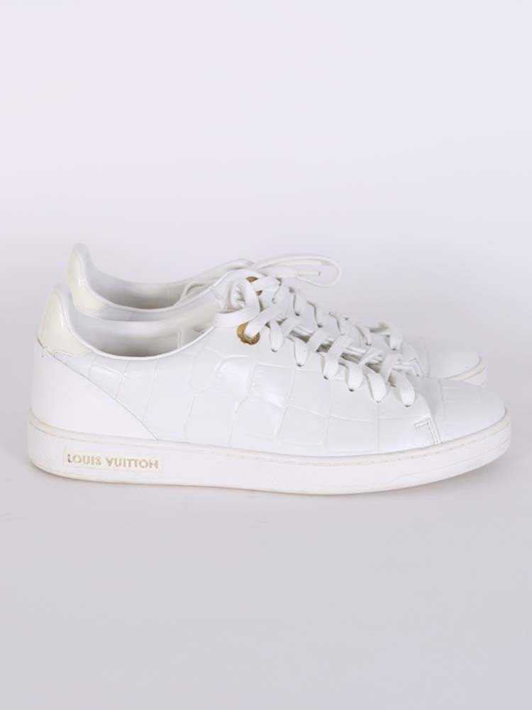 Louis Vuitton Frontrow Trainer, Calfskin, White/Gold, 38 - Laulay Luxury