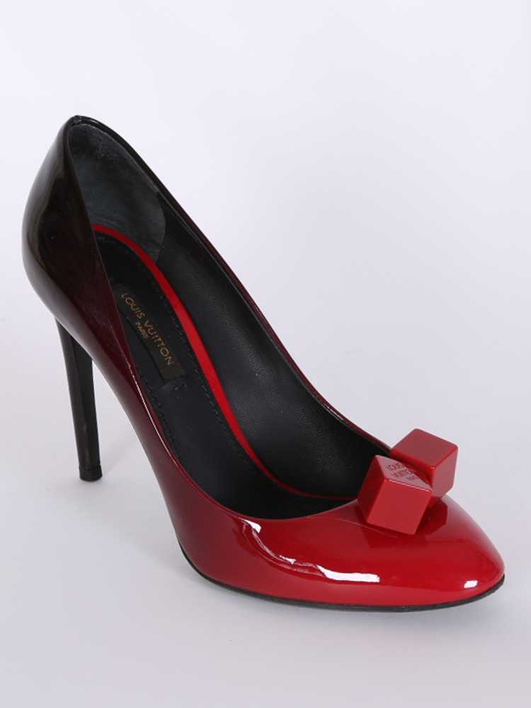 NEW LOUIS VUITTON SHOES 36 PUMPS IN GOLD PLATE & PATENT LEATHER SHOES Dark  red ref.685217 - Joli Closet