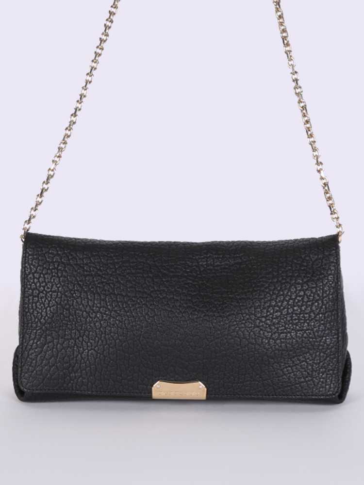 Burberry - Mildenhall Medium Grain Leather Chain Crossbody Black |  