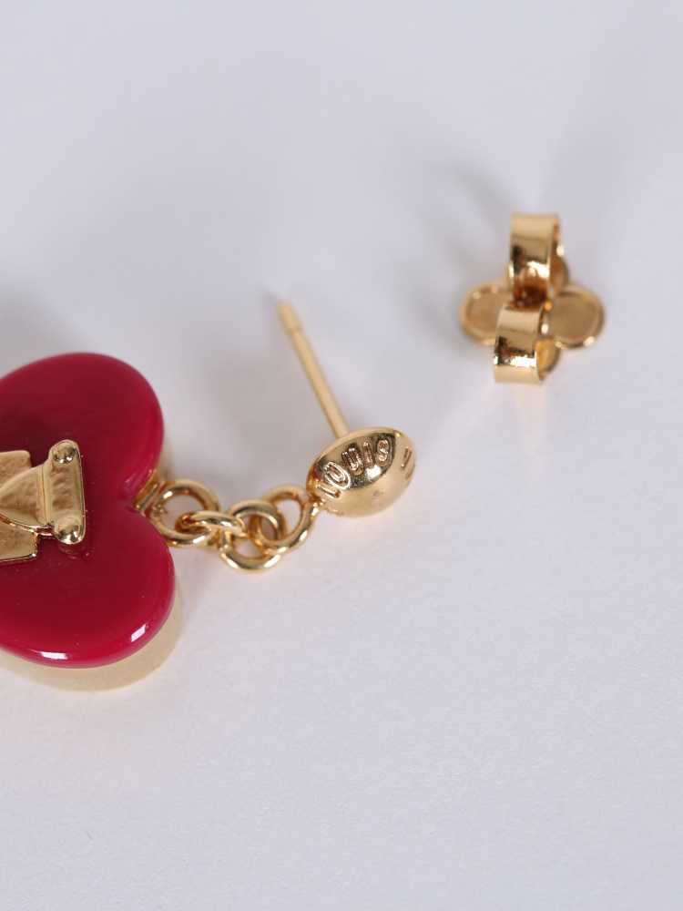 Louis Vuitton M66790 Earrings Bookle Dreille Lock Me Heart Red Used from  Japan