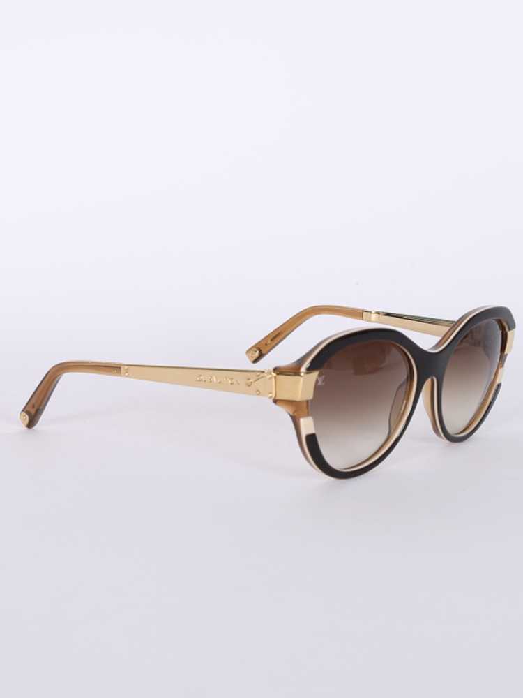 LOUIS VUITTON Petit Soupcon Cat Eye Sunglasses Louis Vuitton Gold/Brown  Z0487W
