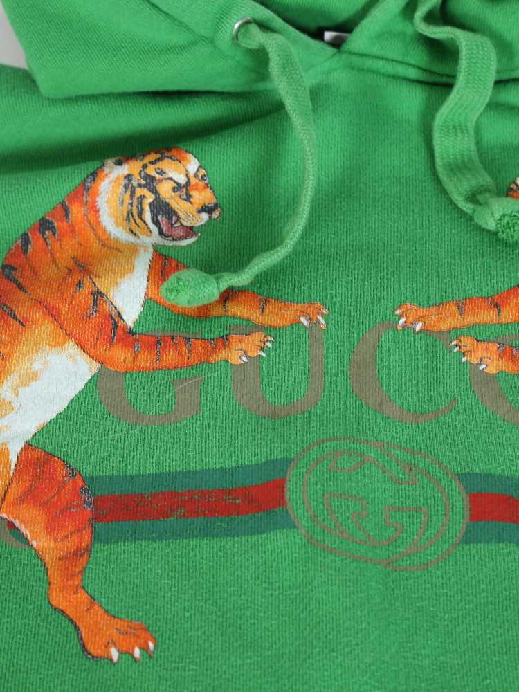 Gucci green 2025 tiger hoodie