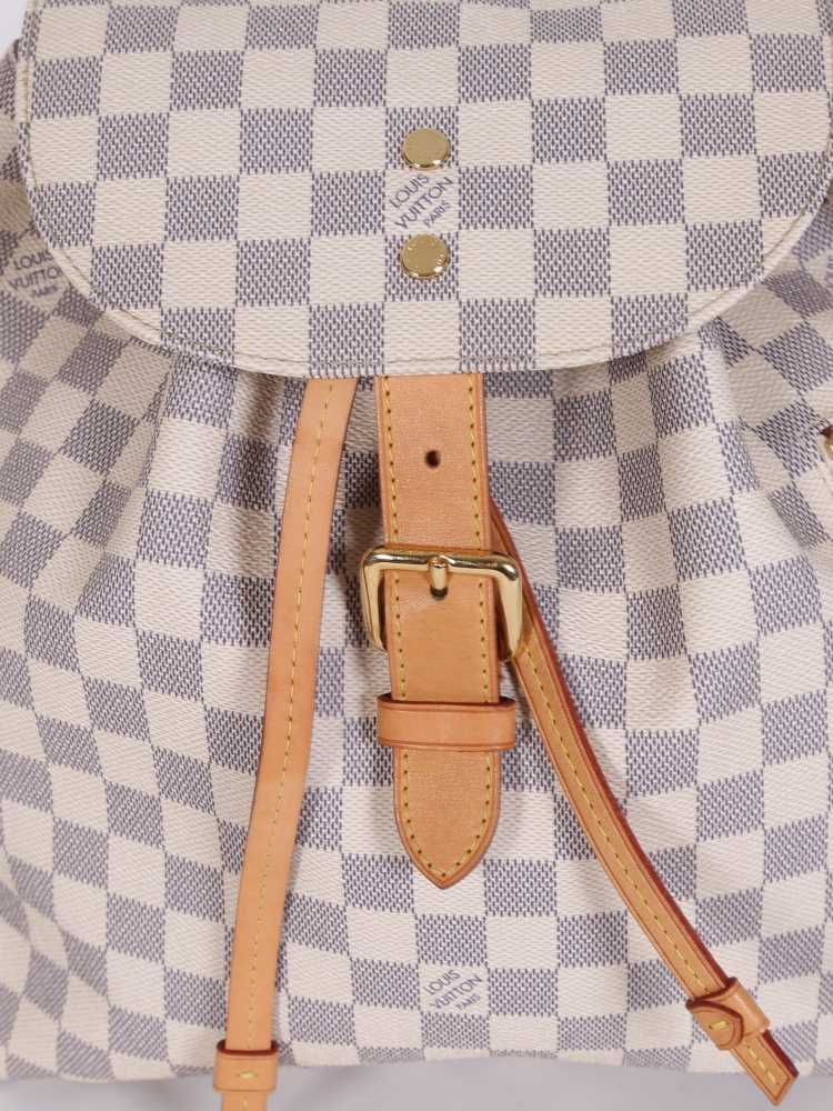 Sold at Auction: Louis Vuitton, Louis Vuitton - Damier Azur Sperone  Backpack - Cream / Blue Top Handle