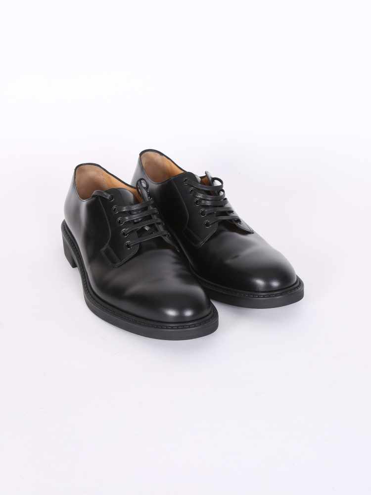 Louis Vuitton Men's Navy Leather Voltaire Derby Shoes size 8 US / 7 LV