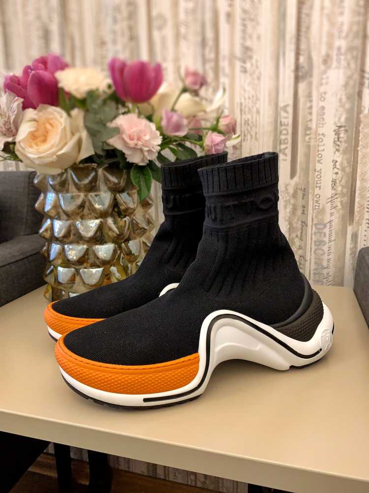 LOUIS VUITTON Stretch Textile LV Archlight Sneaker Boots 38.5