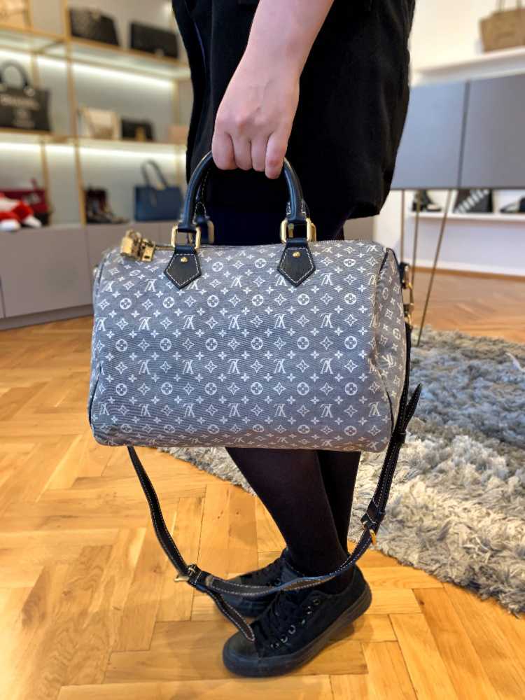 Louis Vuitton, Bags, Louis Vuitton Monogram Idylle Speedy Bandouliere 3  Encre