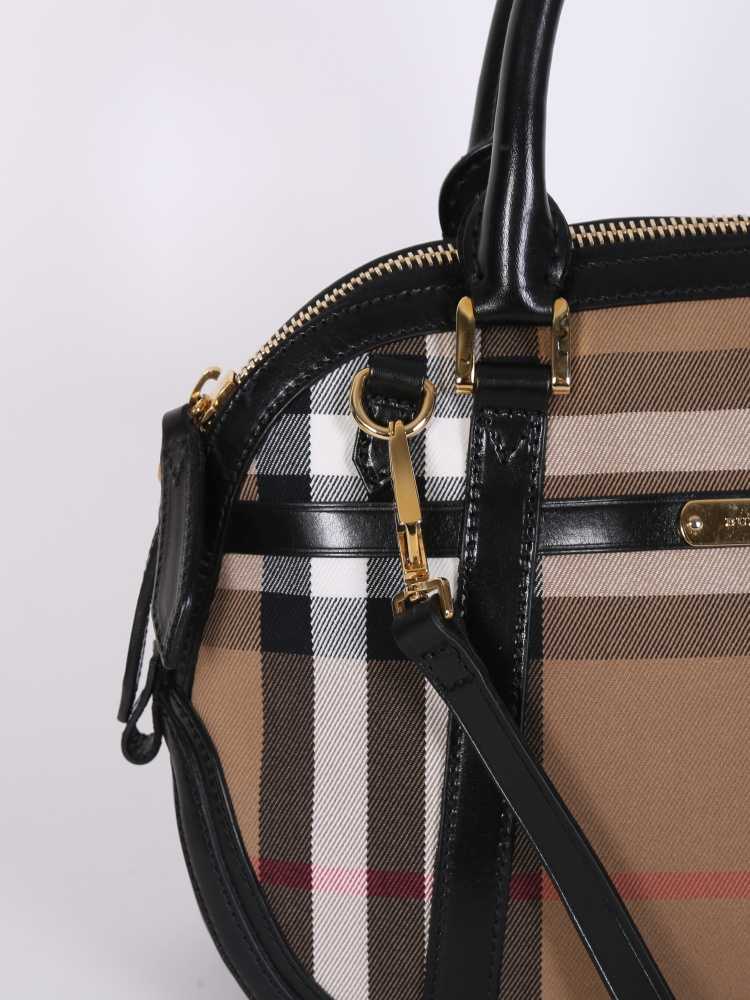 Burberry - Orchard Small House Check Bridle Bag Black