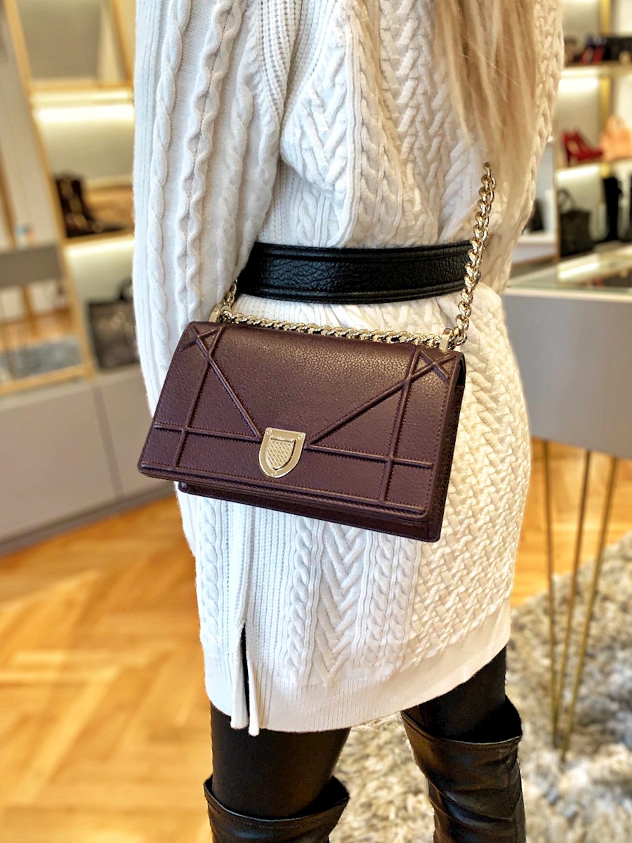 Dior Diorama Small Cannage Calfskin Violet www.luxurybags.eu