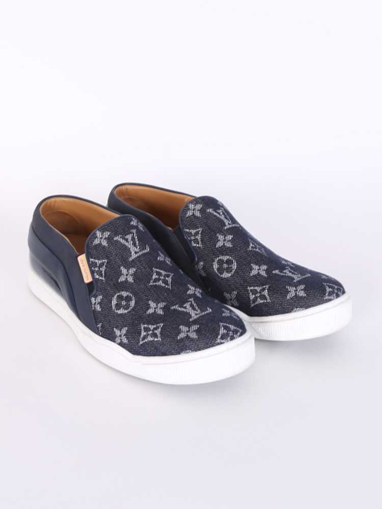 Louis Vuitton Denim Monogram Slip on Sneakers - 6