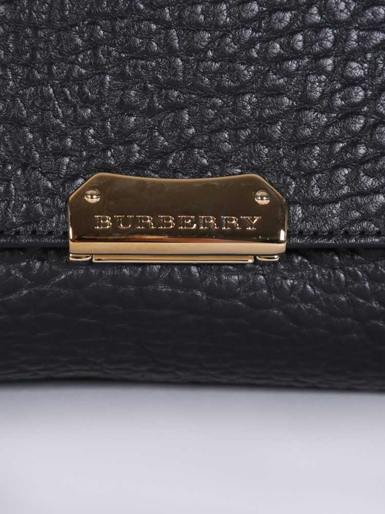 Burberry - Mildenhall Large Grain Leather Shoulder Bag Black |  