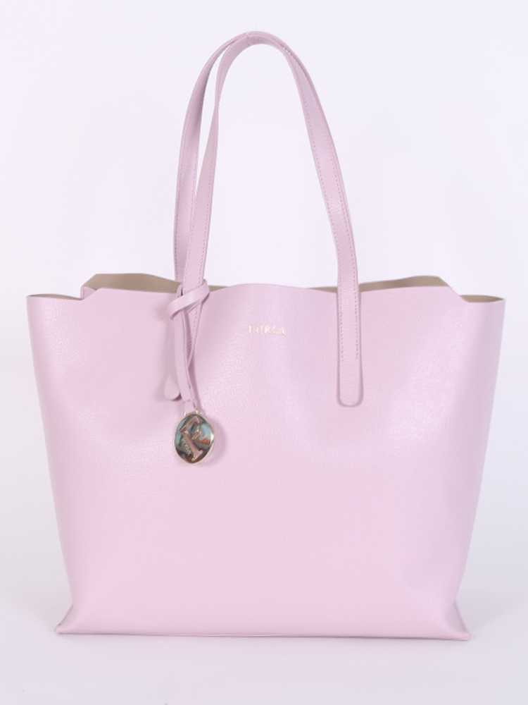 Leather tote Furla Pink in Leather - 22574640