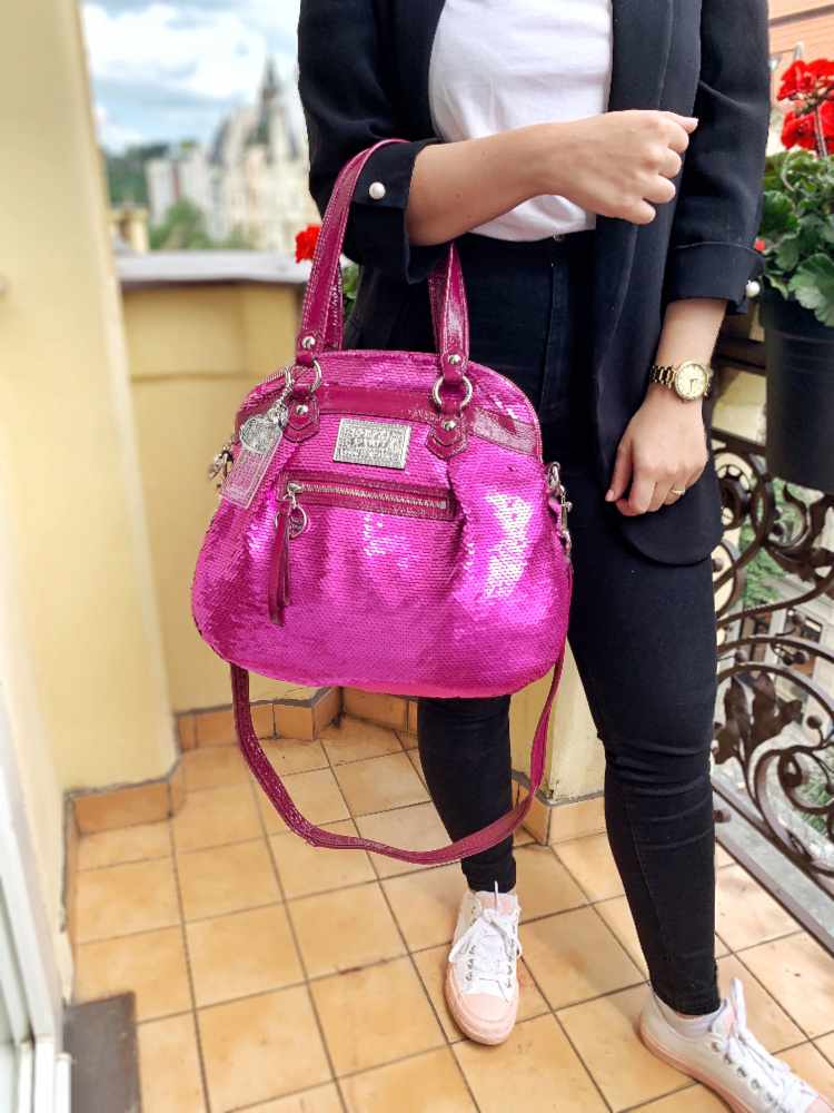 RARE Unique Lavender Coach Poppy Sequin Bag | Sequin bag, Coach poppy, Coach