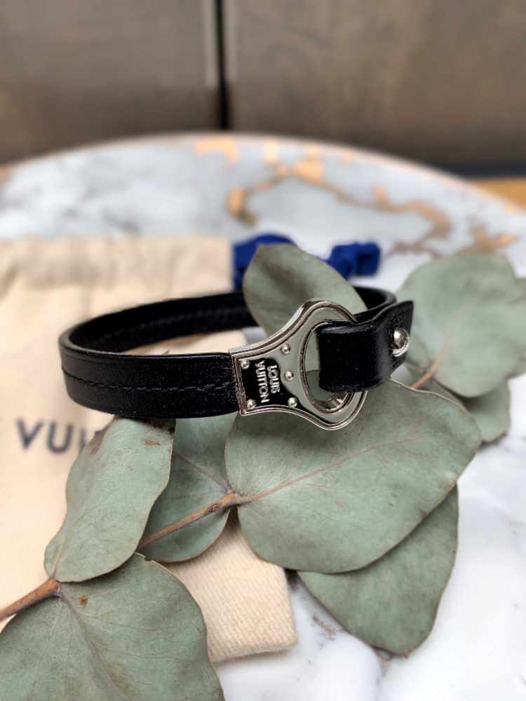 Louis Vuitton M6184E Archive Bracelet Zwart/Blauw