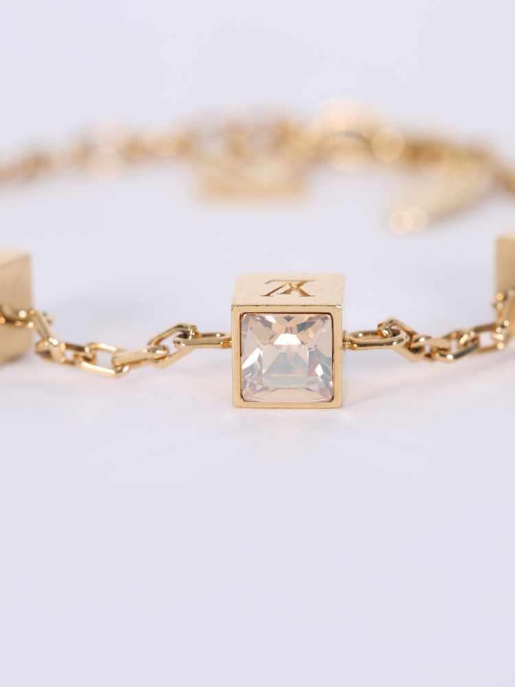 Louis Vuitton Gamble Crystal Bracelet - Gold-Tone Metal Link, Bracelets -  LOU151515