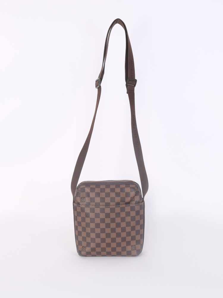 Auth LOUIS VUITTON Trotteur Beaubourg Damier N41135 Ebene Damier BA1161