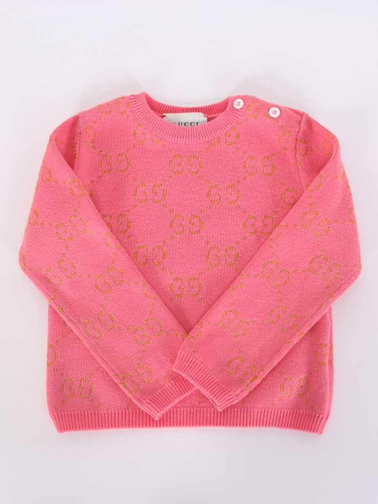 Pink and outlet gold gucci sweater