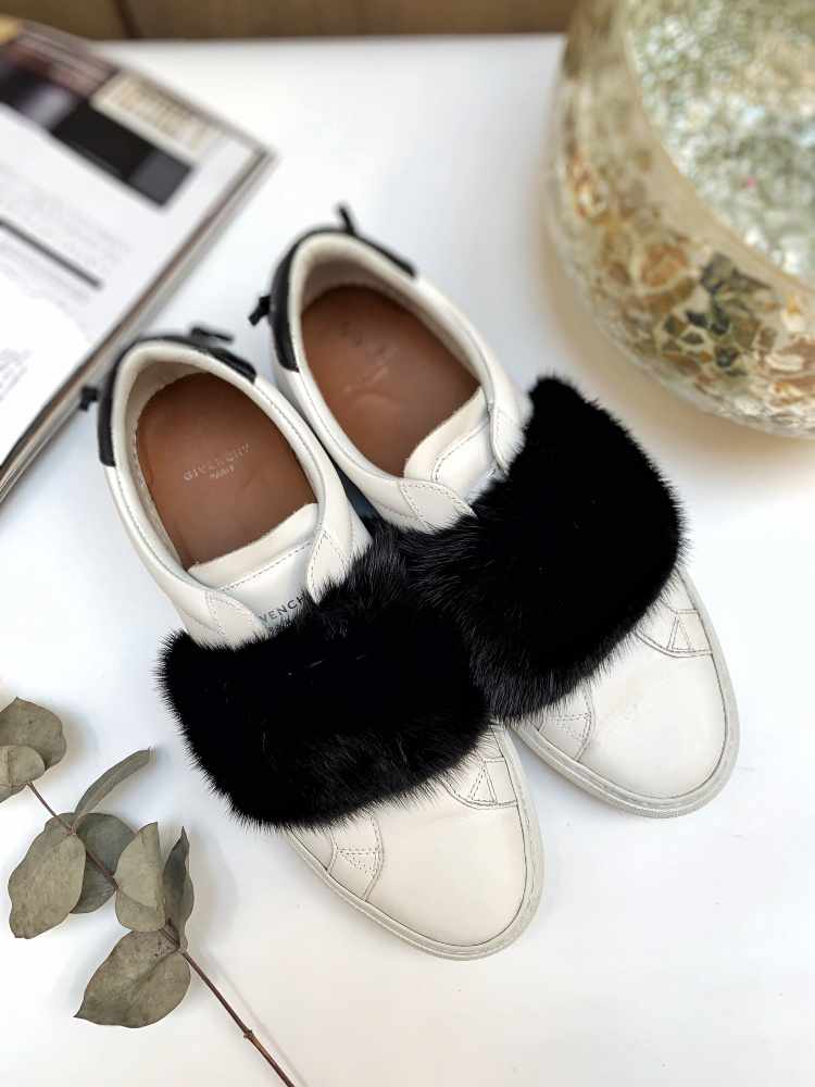 Givenchy fur sneakers best sale